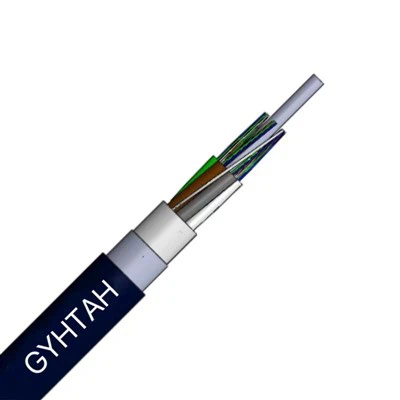 Halvtorr aluminiumtejpbondad LSZH-mantel optisk kabel